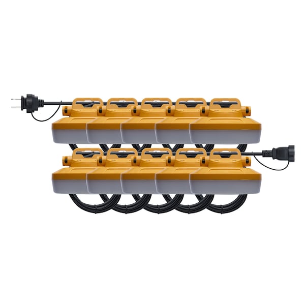 Satco 120W LED High-Lumen StringLight, 10 Interconnected Lamps, 5000K, 100 Foot Integrated Cord, 120 Volt S13169 - main