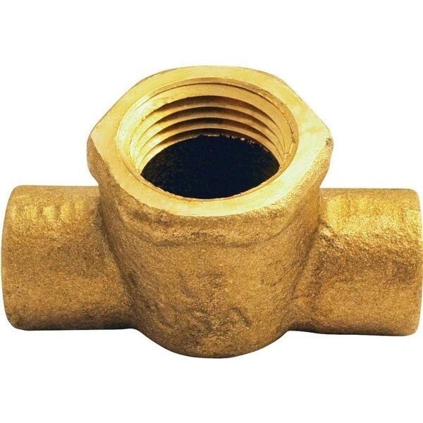 Epc Elkhart Products Pipe Tee, 1/2 in, Sweat x Sweat x Female, Copper 10156960 - main