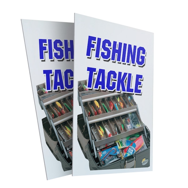 Signmission Fishing Tackle, Plastic Signs Only 24 Inch x 36 Inch, Corrugated Plastic, 2PK CSB-2436-2PACK-Fishing Tackle - main