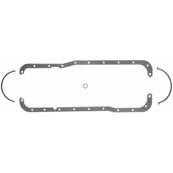 Fel-Pro 1827 0.09 in. Rubber, Steel Core Oil Pan Gasket for Small Block Ford 1969-93 351W SVO FEL1827 - main