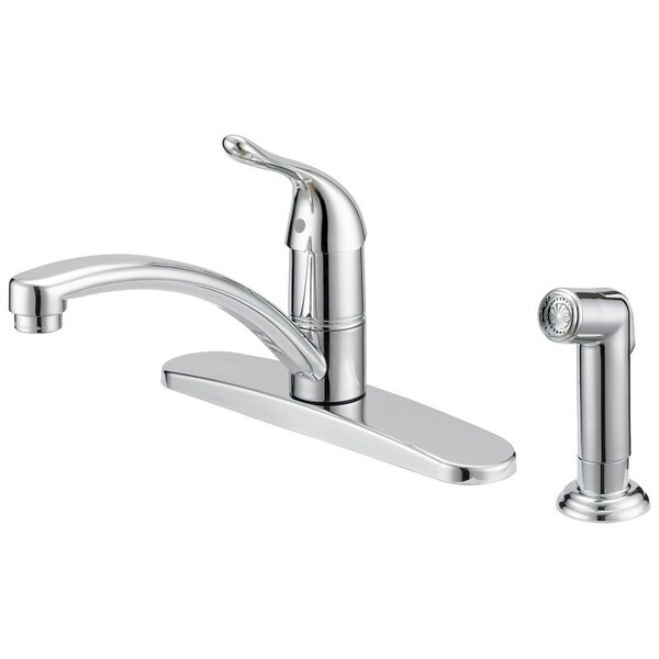 Boston Harbor Kitchen Faucet, 1.8 gpm, 1-Faucet Handle, 4-Faucet Hole, Metal/Plastic, Chrome Plated 67534-1001 - main