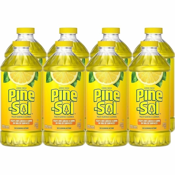Pine-Sol Multi-Surface Cleaner - For Multi Surface - Concentrate - Liquid - 40 fl oz (1.3 quart) - Lemon, 8PK 60165 - main