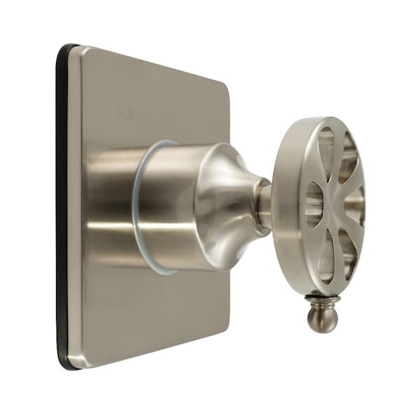 Kingston Brass Single-Handle Three-Way Diverter Valve with Square Trim Kit, Brushed Nickel KS3048RX - main