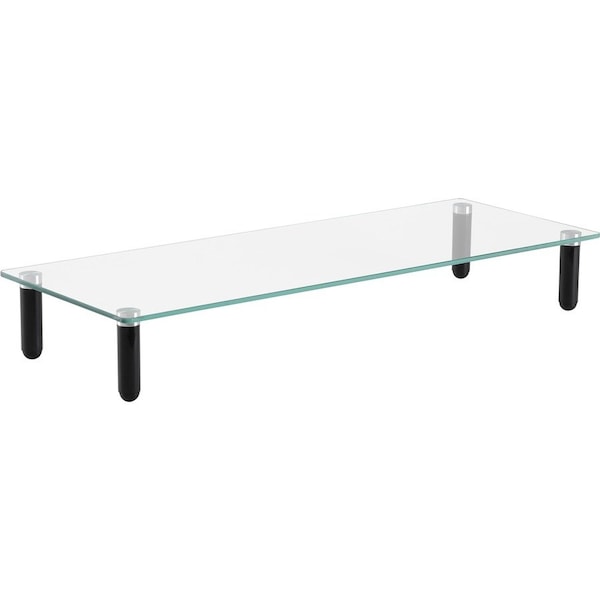 Lorell 4-leg Single Shelf Glass Monitor Stand 99533 - main