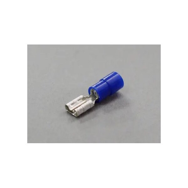 Nichifu Half-Insulated Disconnect Terminals, Extra Copper Sleeve, Female, AWG 14 TMDEN 280520-F-BCL - main
