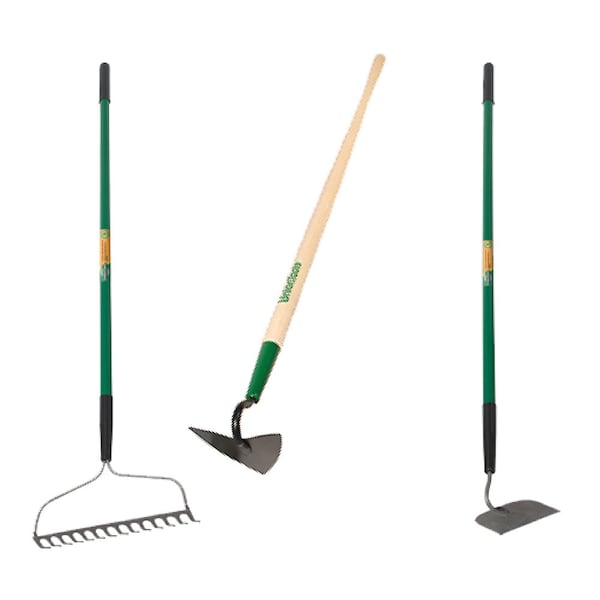 Union Tools 14-Tine Bow Rake, Warren Hoe and Hoe, 3-Piece Flowerbed Set 10000-07598 - main
