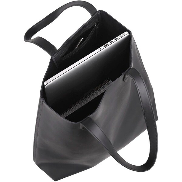 MADE EASY LEATHER TOTE BLACK