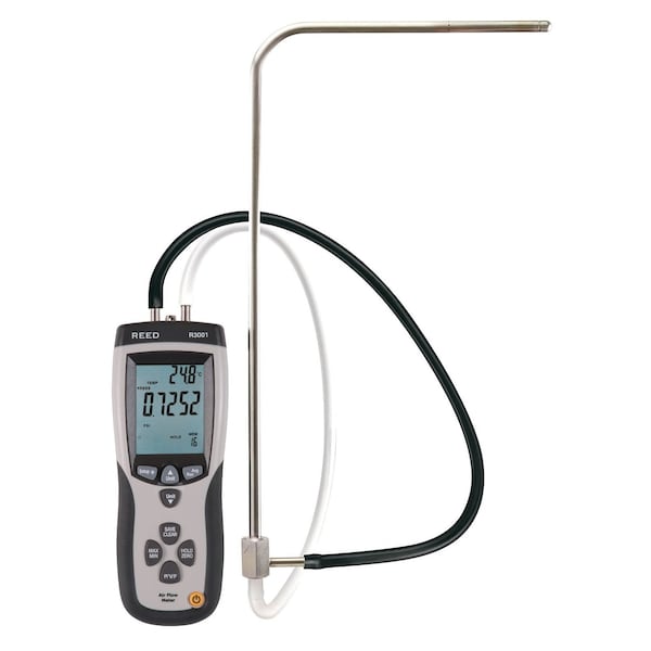 Reed Instruments Pitot Tube Anemometer, Backlit LCD R3001 - main