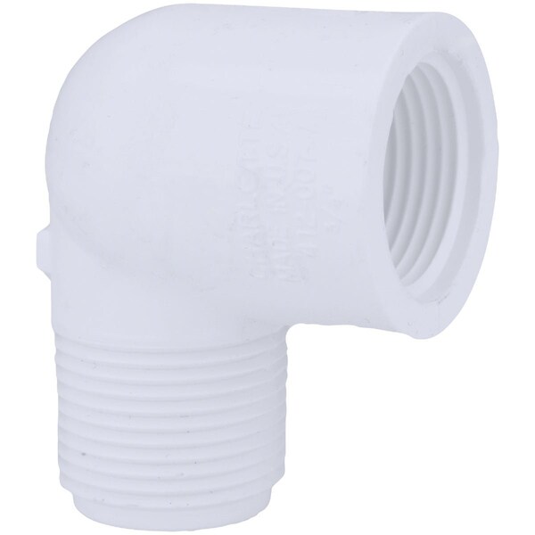 Charlotte Pipe And Foundry 3/4'' Male x Female Schedule 40 90 Deg. Street PVC Elbow, 1/4 Bend PVC 02307 0800HA - main