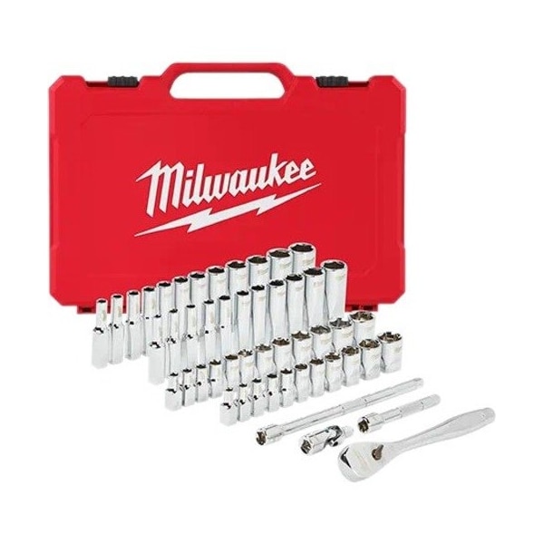 Milwaukee Tool 1/4" Drive 50pc Ratchet & Socket Set - SAE & Metric 48-22-9004 - main