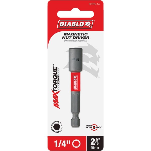 Diablo 1/4'' x 2-9/16'' Magnetic Impact Nutdriver DNTSL14 - main