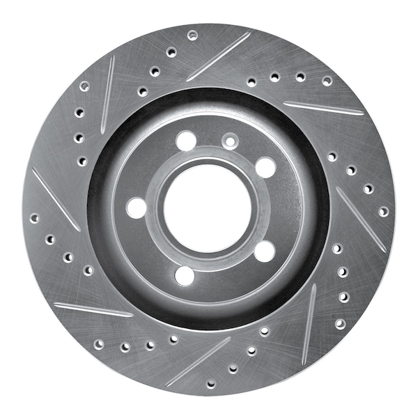 Dynamic Friction Co DFC Brake Rotor - Drilled and Slotted - Silver 631-73032L - main