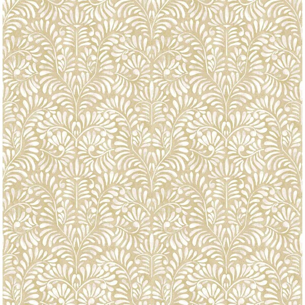A-Street Prints Elma Honey Fiddlehead Wallpaper 4121-26917 - main