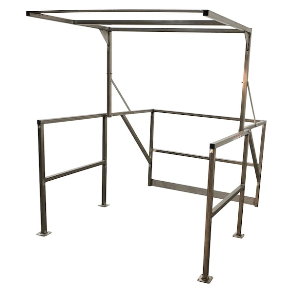Vestil Stainless Steel Mezzanine Safety Gate 79-5/16 In. x 68-1/2 In. x 80-1/16 In. Silver MEZZ-200-SS - main