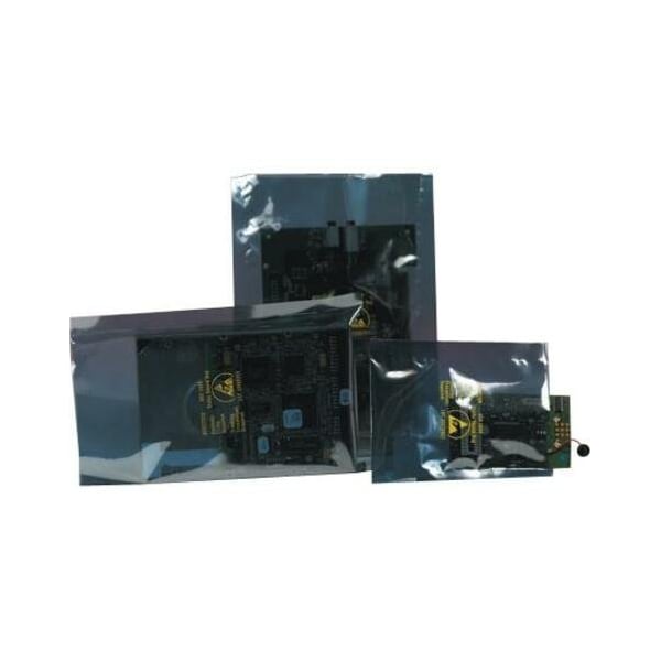Box Packaging Open End Static Shielding Bag 11W x 7L 3.1 Mil Transparent Metal 100/Pk STC142 - main
