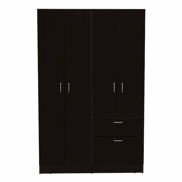 Homeroots 67" Black and White Single Drawer Combo Dresser 403746 - main