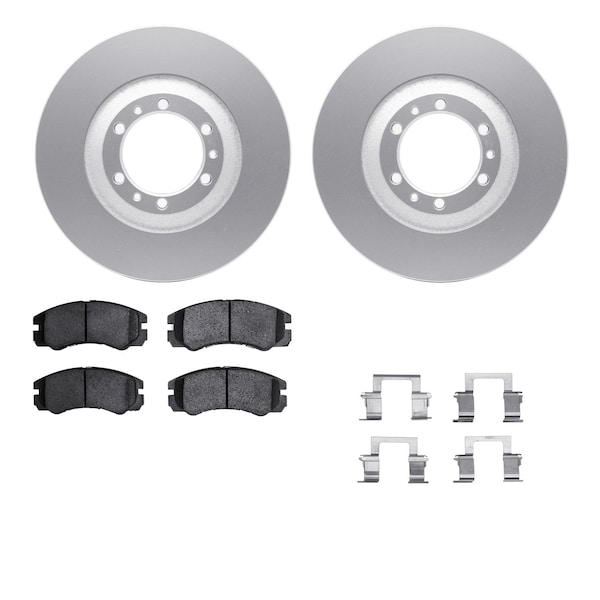 Dynamic Friction Co DFC GEOSPEC Coated Rotors with 5000 Brake Pads - Ceramic and Hardware 4512-37007 - main