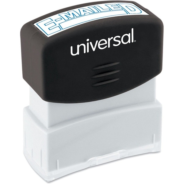Universal Message Stamp, E-MAILED, Pre-Inked/Re-Inkable, Blue UNV10058*** - main