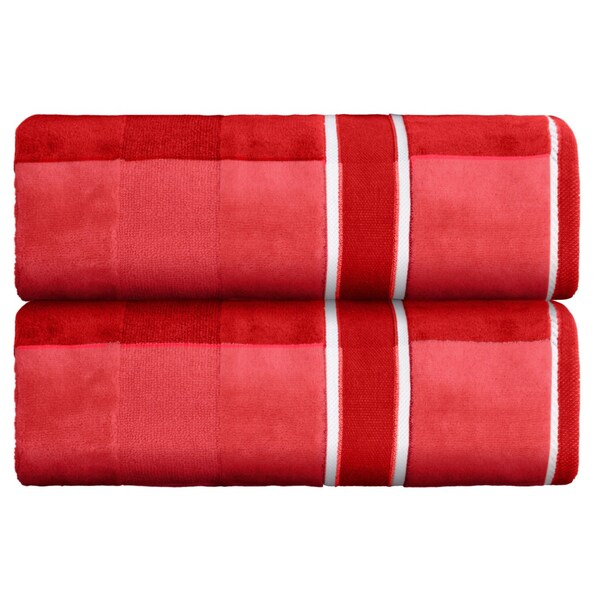 Lavish Home 2-Piece Towel Set Extra Large Bath Towels100% Cotton Bathroom Accessories Absorbent Bath Sheets 67-0023-BBS - main