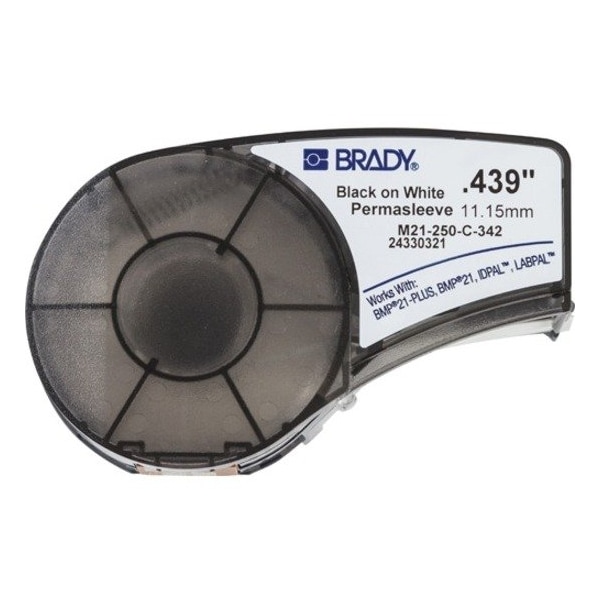 Brady Heat Shrink Wire and Cable Labels for Brady M210 and M211, 1/4in dia M21-250-C-342 - main