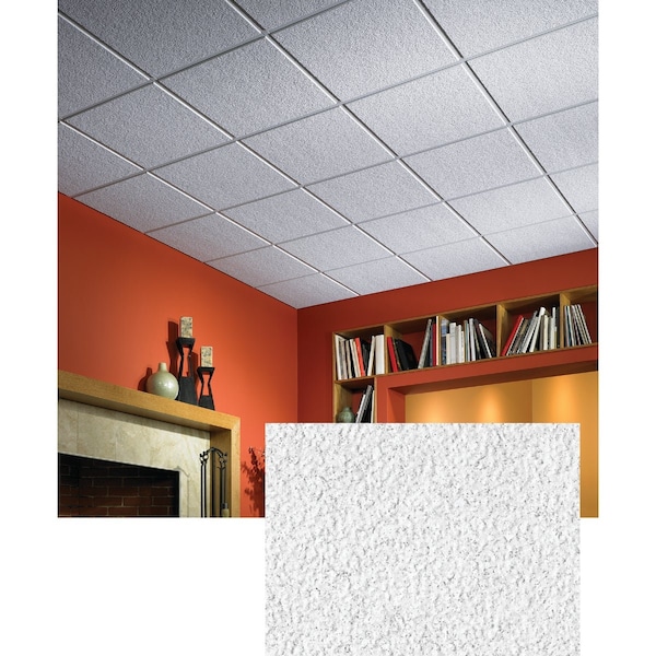 Eclipse USG 2 'x2 ' Mineral Fiber Suspended Acoustical Ceiling Panels, 12-Count 76775 - main