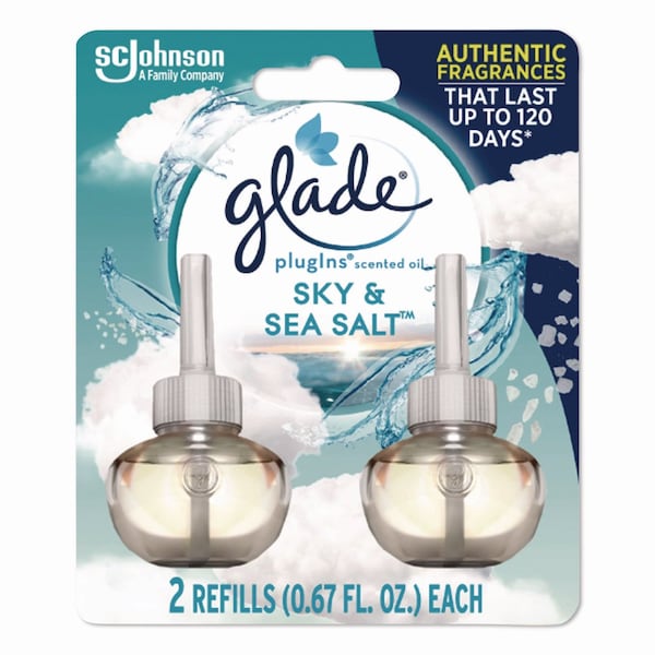 Glade Plugin Scented Oil Refill, Sky and Sea Salt, 0.67 oz, 2PK 375770 - main
