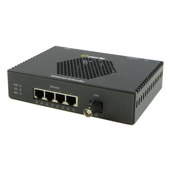Perle Systems EXP-4S110E-BNC-XT 4X10/100 BNC VDSL POE CPE XTEMP LAN EXTENDER 06004890 - main