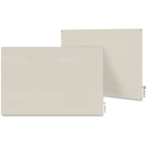 Ghent Dry Erase Board, Glass, 24 in, 36 in, No Frame Frame, Gray, Gloss HMYRM23GY - main