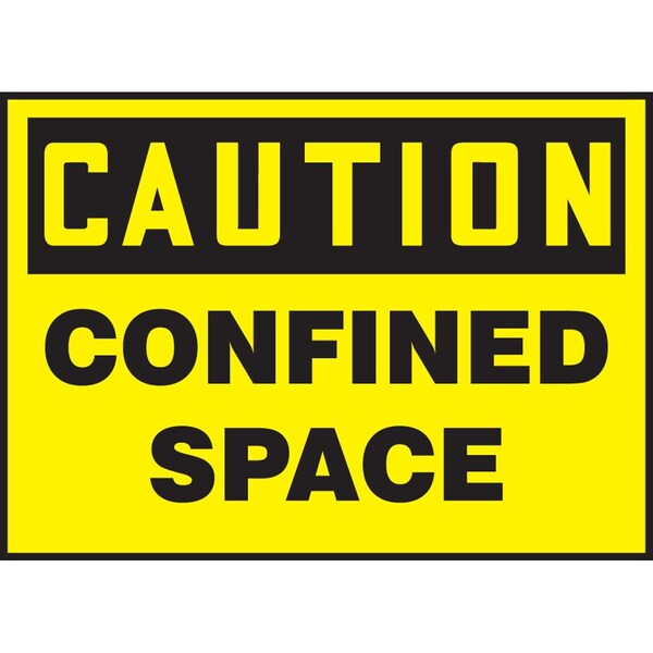 Accuform OSHA CAUTION SAFETY LABELS CONFINED LCSP604VSP - main