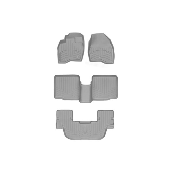 Weathertech Grey Front & Rear & Rear FloorLiner HP, 2020 - 2025 Lincoln Aviator 461576-1-2-3IM - main