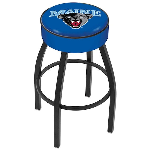 Holland Bar Stool Co 25" 4" Maine Cushion Seat, Blk Wrinkle Base Swivel Bar Stool L8B125MaineU - main