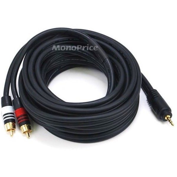 Monoprice A/V Cable, 3.5mm(M)/2 RCA(M), 15ft 5600 - main