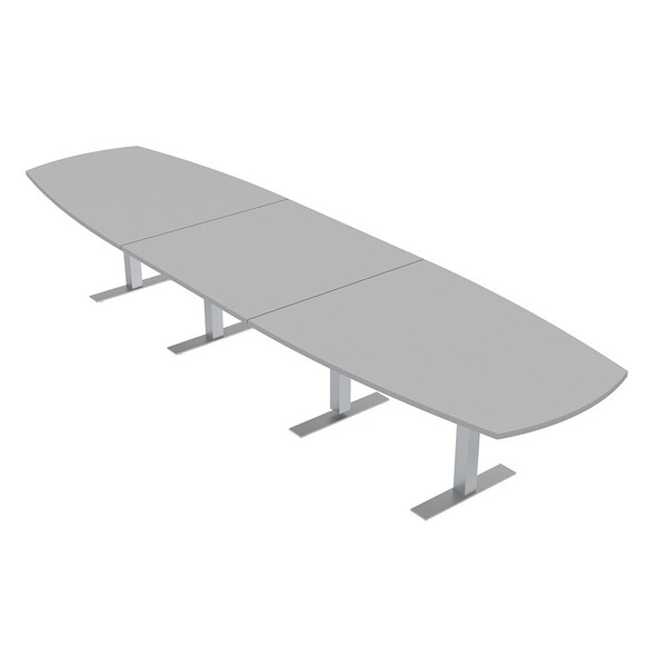 Skutchi Designs Arc Boat Conference Table With Power, 48 in W, 192 in L HAR-ABOT-48X192-T-U779-NA - main