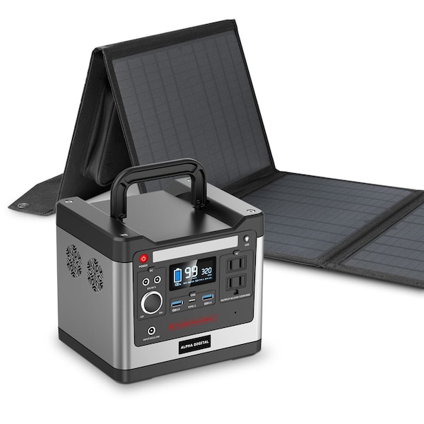 Alpha Digital Power Station- 320W, 298Wh/93120mAh, 40W Solar Panel - Combo CN320-SP-Combo - main