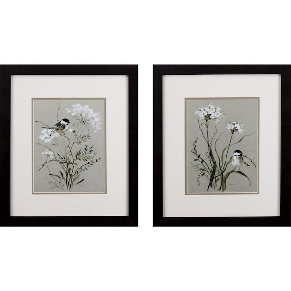 Homeroots Set of Two Babybreaths and Birds Wall Art, 2PK 401407 - main
