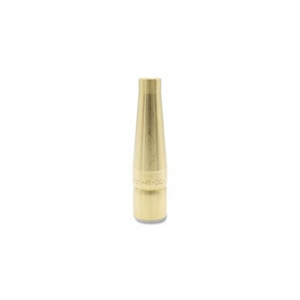 Bernard Air-Cooled Bore Nozzle, Standard-Duty, Thread On, 1/2 in Bore, Extended Reach, Tapered, Brass, 10PK 360-401-41-50 - main