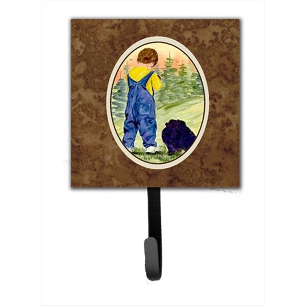 Carolines Treasures 4.25 x 6 in. Little Boy with His Pomeranian Leash Or Key Hook SS8544SH4 - main