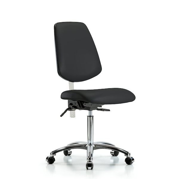 Blue Ridge Ergonomics Clean Room Chair Vin Med Ben Chair, Med, Bk, Blk, CL100, No Arms, 22" to 29" Height, Vinyl, Black BR-NCR-VMBCH-MB-CR-T1-A0-NF-CC-8540 - main