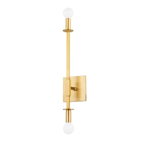 Mitzi Milana 2 Light Wall Sconce 4.75 In. Aged Brass H717102-AGB - main