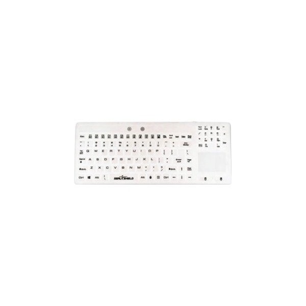 Sealshield SEAL TOUCH GLOW SILICONE WIRED BACKLIT KEYBOARD W/ TOUCH PAD - DISHWASHER SAFE - SW108PG - main