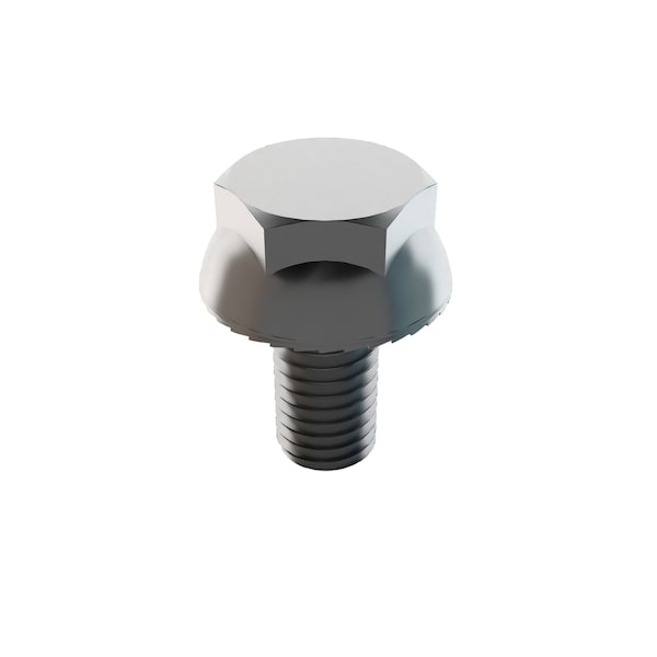 Zoro Select Not Graded, M8-1.25 Serrated Flange Bolt, Plain Stainless Steel, 16 mm L, 50 PK 32-MFH-8-16 - main