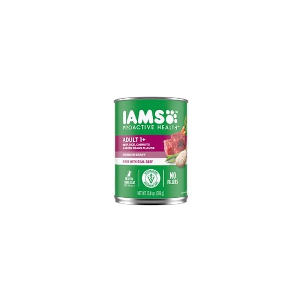 Iams Chunks Premium Dog Food, Tender Beef & Vegetables, 12.3-oz. Can 2520 - main