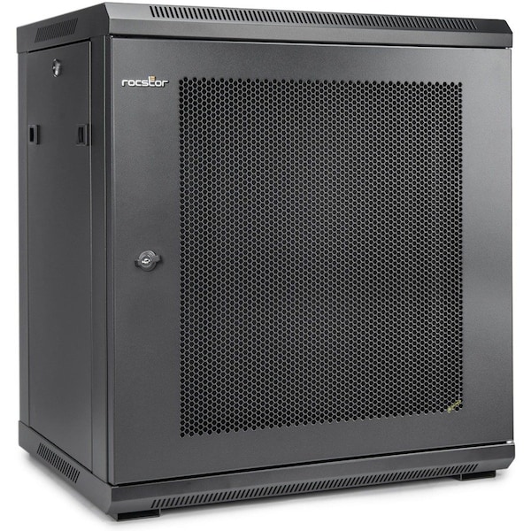 Rocstor SOLIDRACK 9U WALL MOUNT RACK VENTED ENCLOSURE-ASSEMBLED -BLACK Y10E005-B1 - main