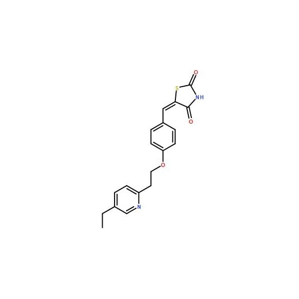Ak Scientific 5-(4-(2-(5-Ethylpyridin-2-yl)ethoxy)benzylidene)thiazolidine-2, 4-dione (1g), CAS 144809-28-9 7141AA-1g - main