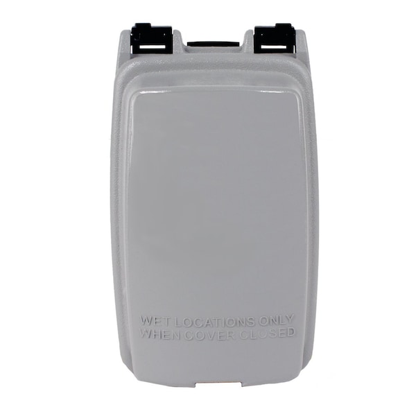 Intermatic Plastic In-Use Weatherproof Cover, Single-Gang, Vrt, 2.25 in Gray WP1000GC - main