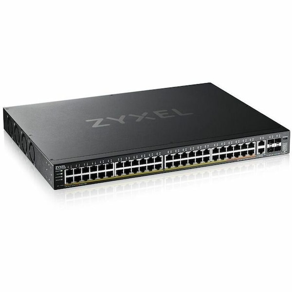 Zyxel 48-port GbE L3 Access PoE+ Switch with 6 10G Uplink 600 W XGS222054HP - main