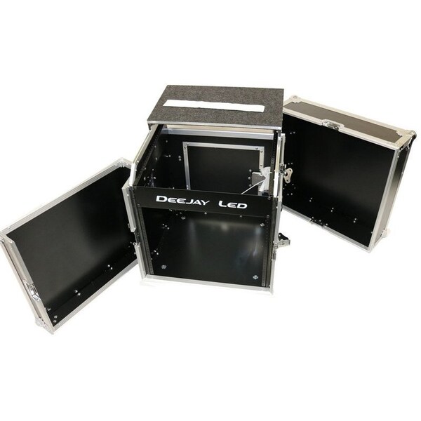 Deejay Led Fly Drive Rack Case 8U-Space ideal for DJ Amplifiers w/ Sliding Laptop Shelf TBHM8ULT - main