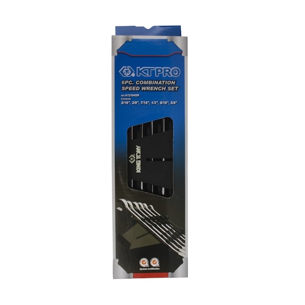 Kt Pro Tools Combination Speed Wrench Set, SAE 6 Piece A12104SR - main