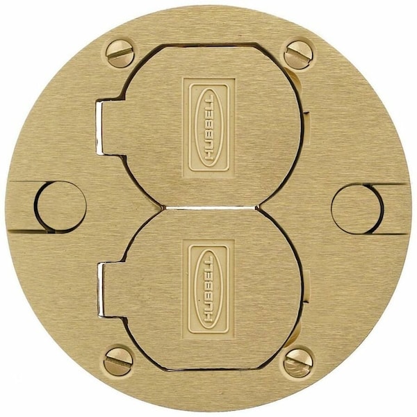 Hubbell Wiring Device-Kellems Plate Cover, Brushed Finish, Brown PFBRCBRA - main