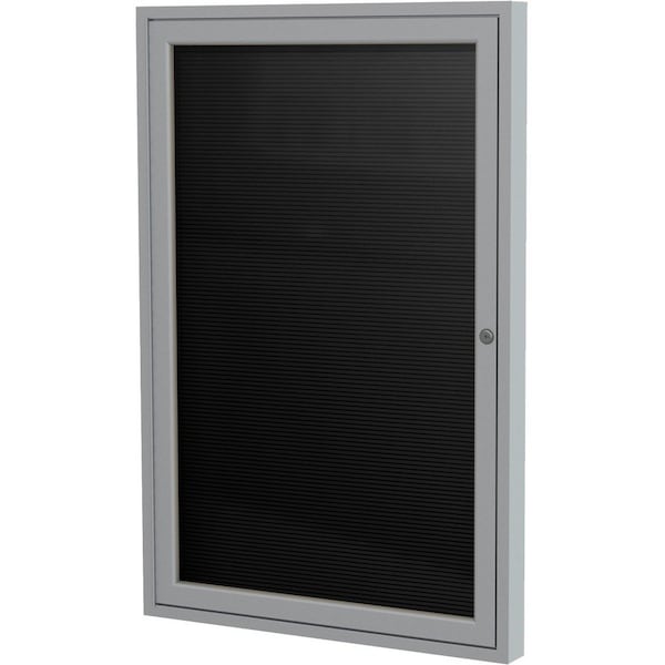 Ghent Enclosed Letter Board 24"x18", Satin PA12418BX-BK - main